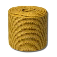 Канат джутовый ДТ тросовой свивки d.   6 мм желтый