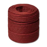 Канат джутовый ДТ тросовой свивки d.   8 мм красный