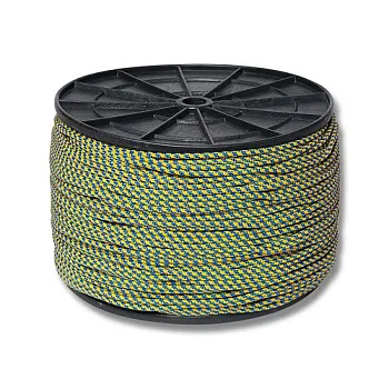 Шнур полипропиленовый ПП комб. 16-прядн.с ПА серд. d.  5 мм цветной на кат. 200 мм (600 м)