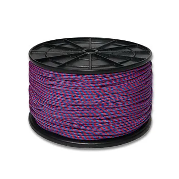 Шнур полипропиленовый ПП комб. 8-прядн.с ПА серд. d. 3 мм цветной на кат. 200 мм (1800 м)