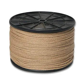 Шнур джутовый Д плет. 8-прядн.d.  6 мм на кат. 200 мм (250 м)